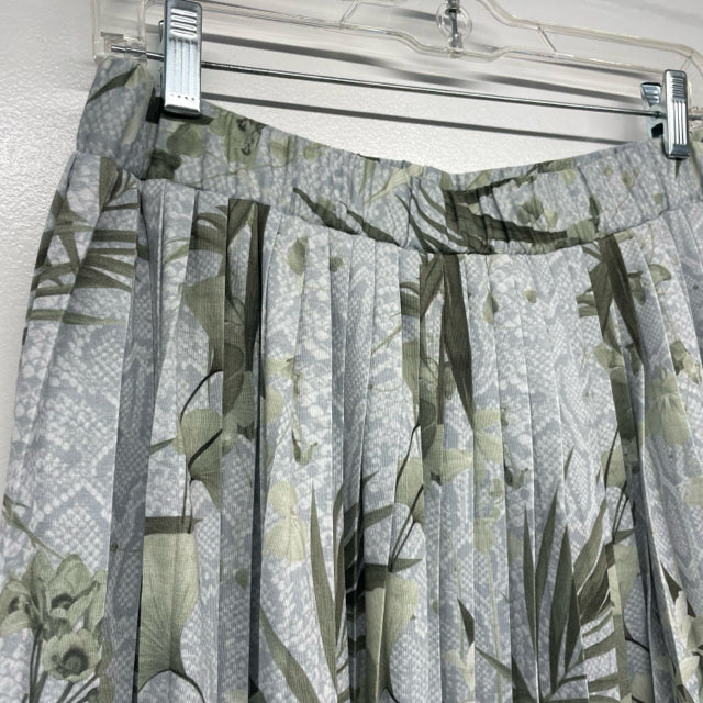 Ted Baker Size 3 ( 6-8) Women's Grey-Green Pattern Below Knee Skirt