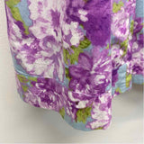 Garnet Hill Size 8-M Women's Purple-Blue Floral Fit And Flare Dress