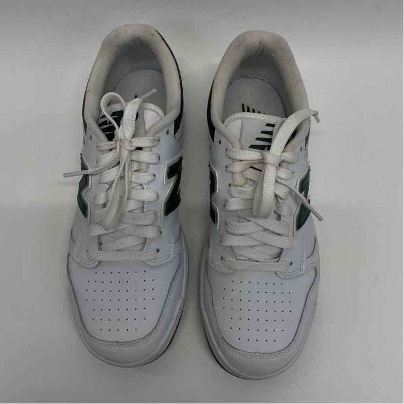 New Balance  Size 7 White-Black Leather Men's Men's Sneakers