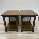 Ashley Side Brown-Black Wood Table