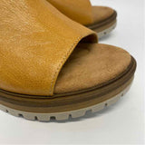 Salvia Size 38-7 Women's Brown Solid Slide Sandals