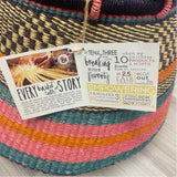Alaffia Baskets Purple-Multicolor Savannah Grass Basket