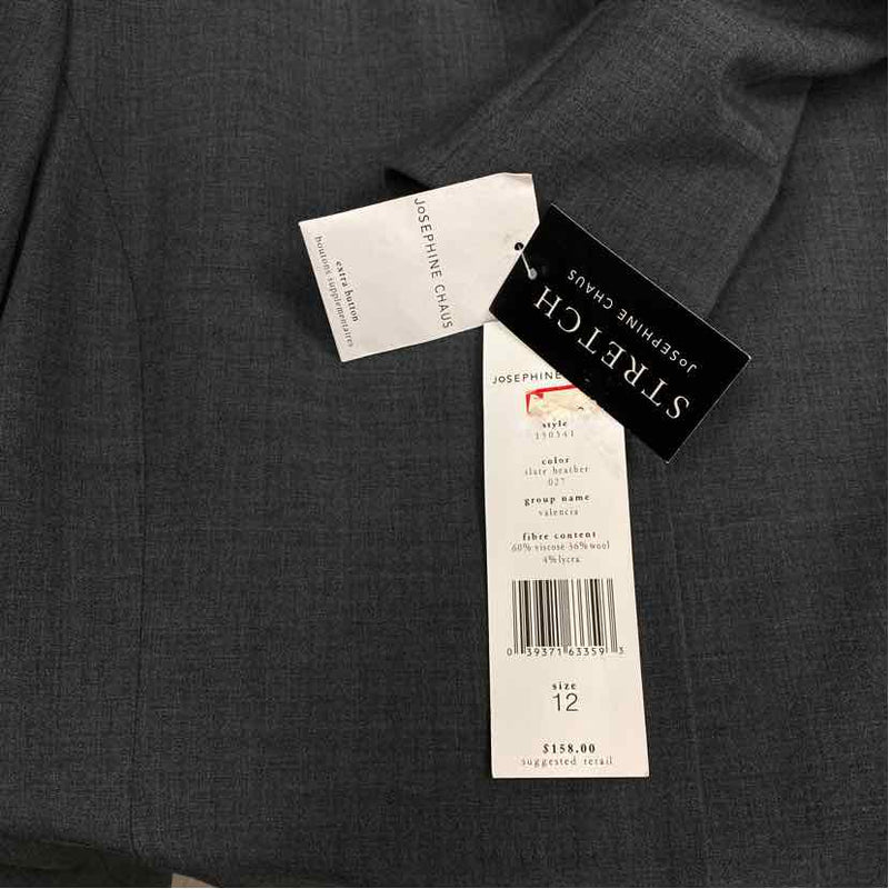 Josephine Chaus Women's Size 12-L Gray Tweed Blazer Jacket