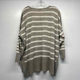 Mersea Size One size Women's Brown-White Stripe Pullover Sweater
