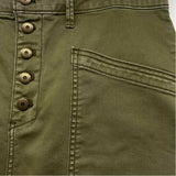 By Anthropologie Size 12 Women's Green Solid Cargo Skirt
