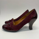 Sofft Size 7 Women's Burgundy Patchwork Pump Heels