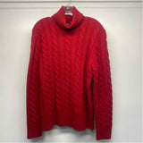 Polo by Ralph Lauren Size M Women's Red Solid Turtle Neck Sweater