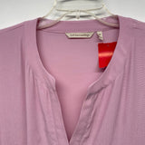 Soft Surroundings Size PXL Women's Pink Solid V Neck Blouse