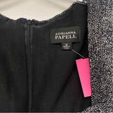 Adrianna Papell Size 12-L Women's Black-White Pattern Sheath Dress