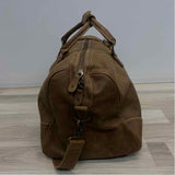 Root Beige Distressed Duffle Bag