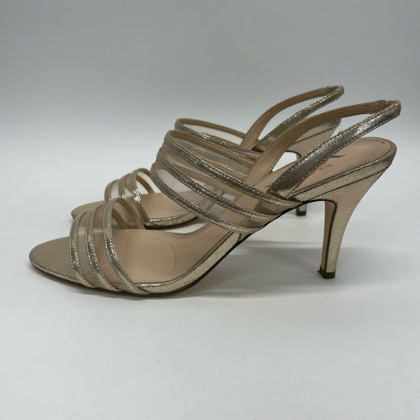 Touch of Nina Size 10 Women's Gold Shimmer Heel Shoes