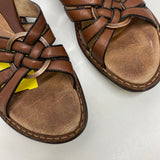 Sofft Size 8.5 Women's Brown Solid Strappy Sandals