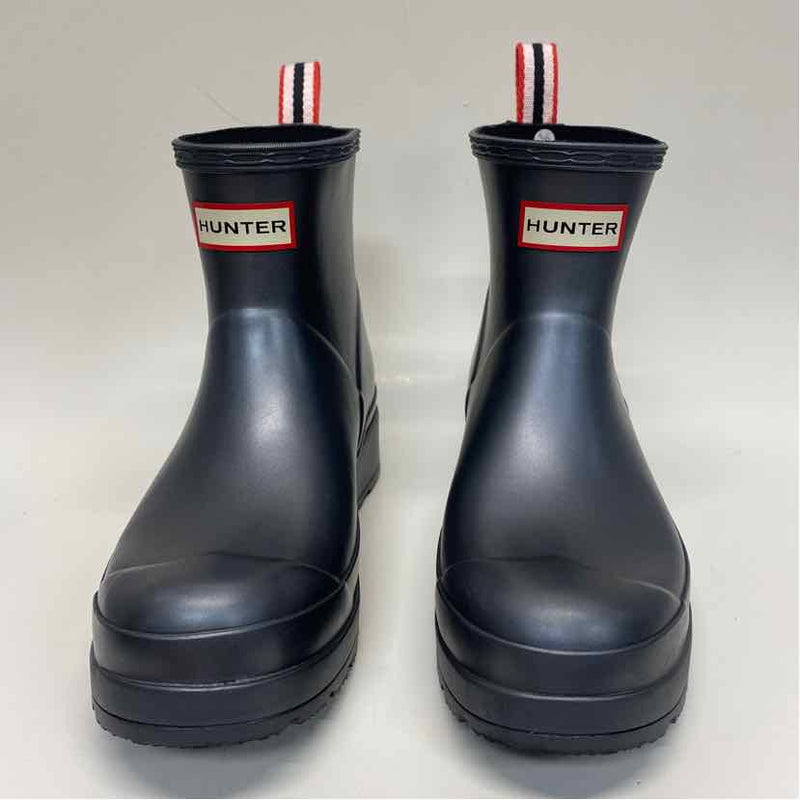 Hunter Size 7 Women's Gray Solid Rain Booties