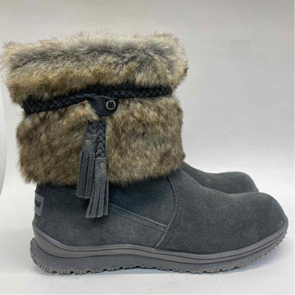 Minnetonka Size 10 Women's Gray Color Block Short Boots