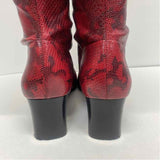 Naturalizer Size 10 Women's Red Animal Print Pull On Boots