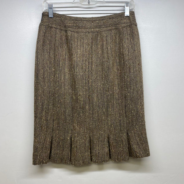 Carlisle Women's Size 4 Brown-Multi Tweed Pencil-Knee Skirt