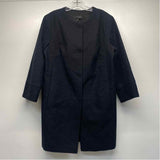 Talbots Women's Size 16-XL Black Solid Button Up Coat