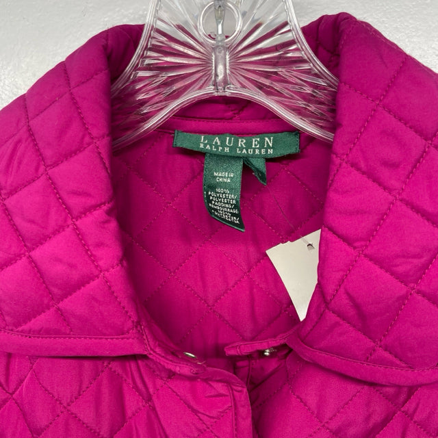 Lauren Ralph Lauren Women's Size S Fuschia Solid Button Up Jacket