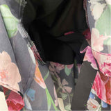 Alex Marie Size 12-L Women's Black-Multi Floral Button Up Dress