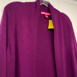 Lilly Pulitzer Size Xl Women's Purple Solid Open Front Sweater