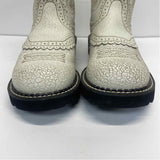 Ariat Fatbaby Size 7 Women's Off White Embroidered Western Boots