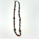 Multi beaded necklace- Amethyst, carnelian, Necklace