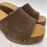 Verderosmarino Size 40-9 Women's Brown Solid Heel Sandals