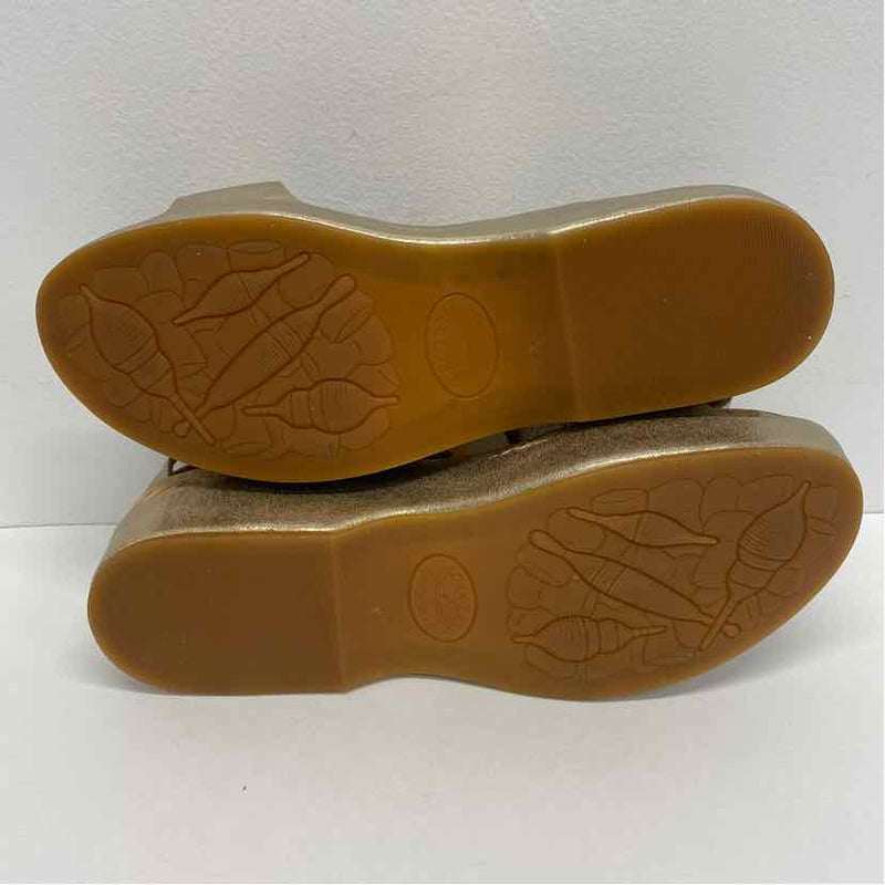 Kork-Ease Size 8 Women's Gold Shimmer Strappy Sandals
