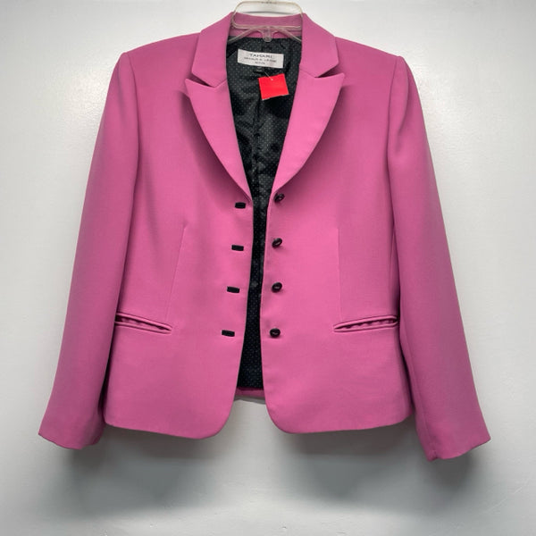 Tahari Arthur Levine Women's Size 10-M Pink Solid Button Up Jacket