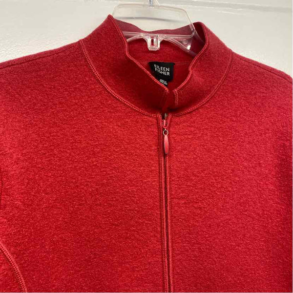 Eileen Fisher Women's Size S Coral Solid Zip Up Jacket