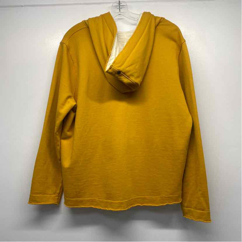 Carbon 2 Cobalt Women's Size L Yellow Solid Button Up Sweatshirt