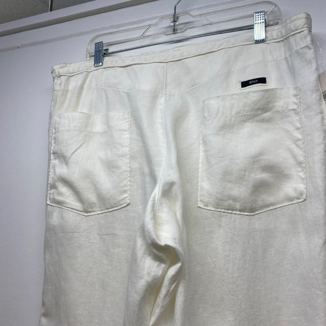 Hugo Boss Men's Size 36R White Linen Men's Pants