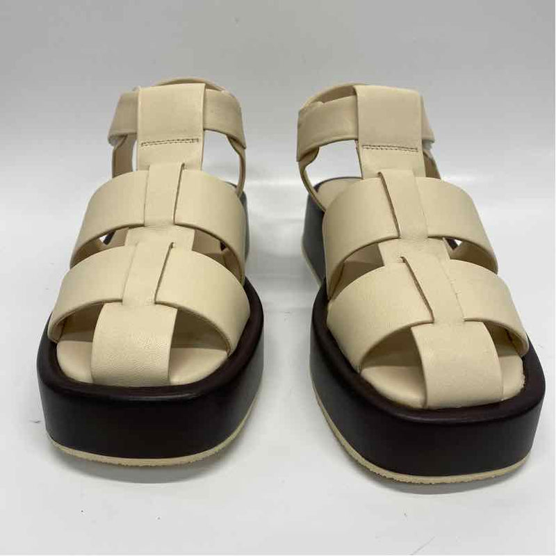 Pilcro - Anthropologie Size 39-8.5 Women's Offwhite Solid Strappy Sandals