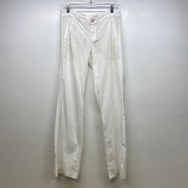 Pilcro - Anthropologie Size 4 Women's White Solid Flare Hem Pants