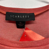 Scarlett Size L-XL Women's Peach Solid T-Shirt Dress