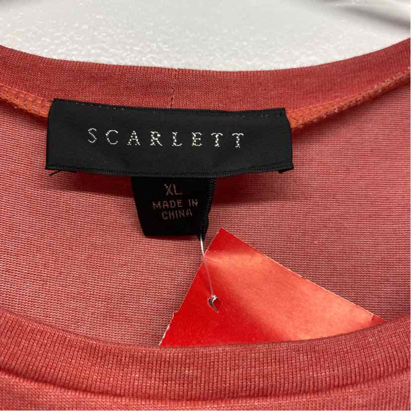 Scarlett Size L-XL Women's Peach Solid T-Shirt Dress