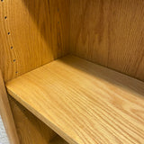 Brown Bookcase Solid Oak With 4 Shelves