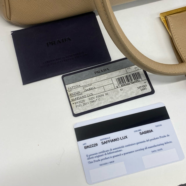 Prada Pattina BN2229 Sabia  Saffiano Lux Handbag