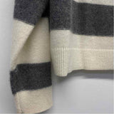 Pilcro - Anthropologie Size XS Women's Gray-White Stripe Pullover Sweater