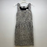 Banana Republic Size S-6 Women's Black-White Tweed Sleeveless Dress