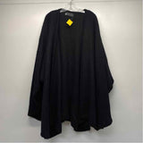 Alpaca Connection Black Solid Poncho-Cape