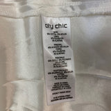 City Chic Size 2X-20 Women's Ivory Solid Maxi-Spaghetti Strap Dress