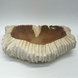 Brown Carved Bowl Centerpiece