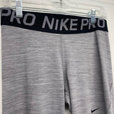 Nike Pro Size L Women's Gray Tweed Capri Activewear Pants