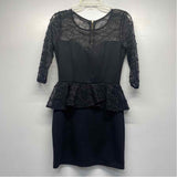 Ladakh Size XS Women's Black Solid Sheath Dress