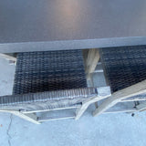 Martha Stewart Gray Bar Height Table with 6 wicker chairs