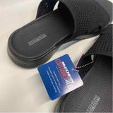 Skechers Goga Mat Size 7 Women's Black Cut Out Slip On Sandals