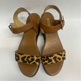 Michael Michael Kors Size 7.5 Women's Brown Animal Print Platform Sandals