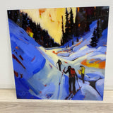 Acrylic Wall Decor Skiers By Leslie Jorgensen