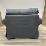 Gray Fabric Tweed Arm Chair